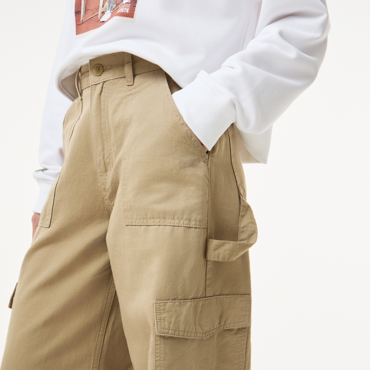 Женские прямые джинсовые брюки Lacoste Loose Fit