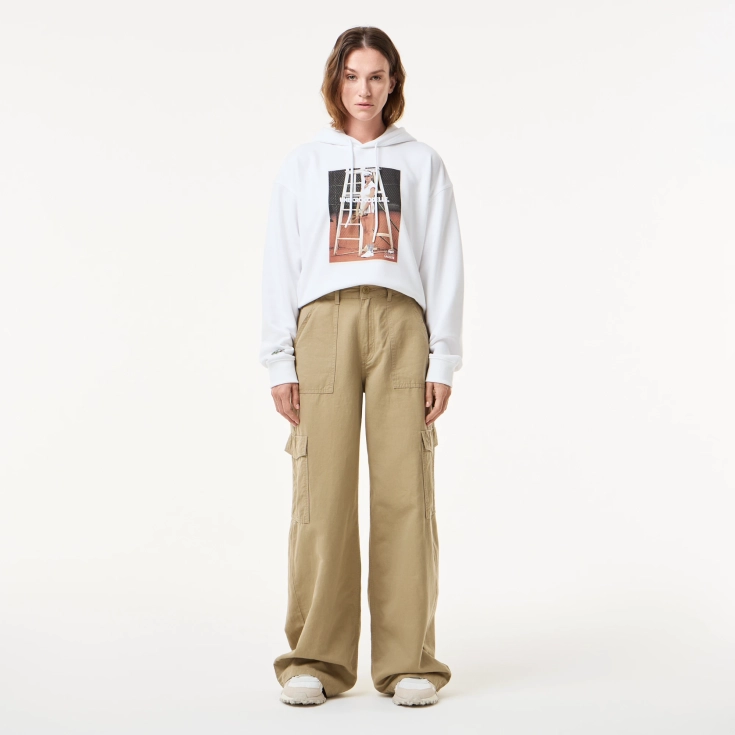 Женские прямые джинсовые брюки Lacoste Loose Fit