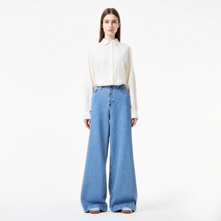 Женские прямые джинсы Lacoste с высокой талией