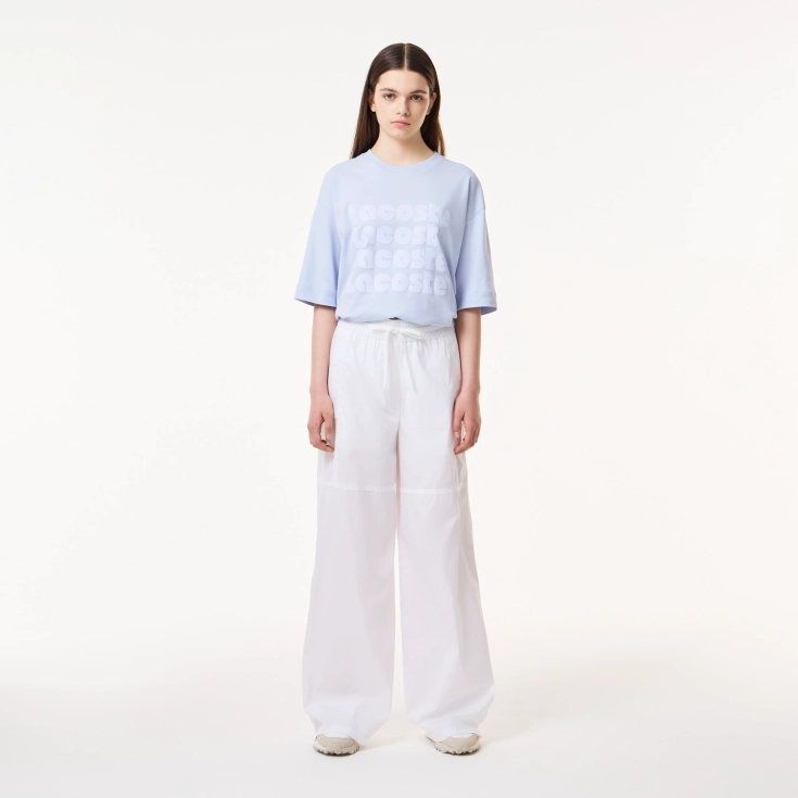 Женские хлопковые брюки Lacoste Loose Fit