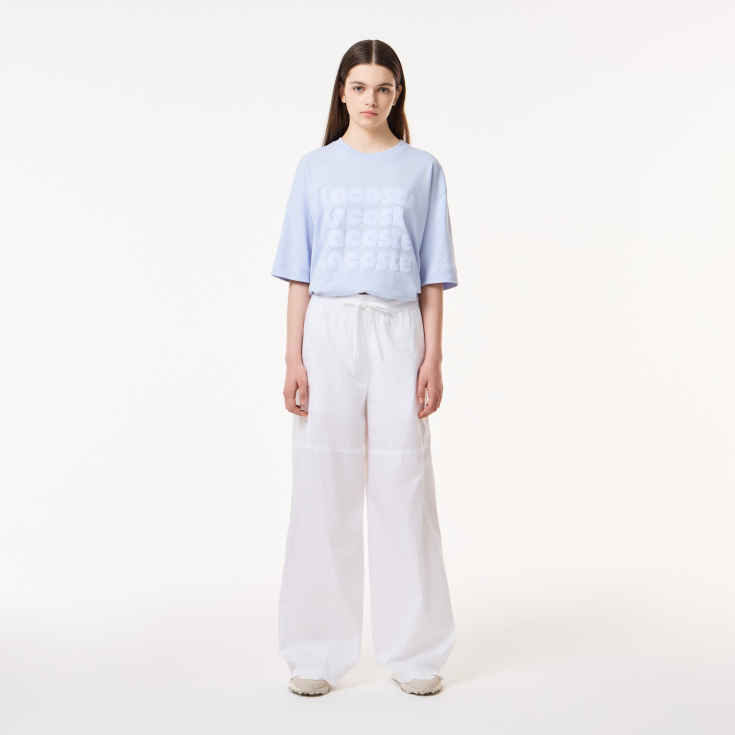 Женские хлопковые брюки Lacoste Loose Fit