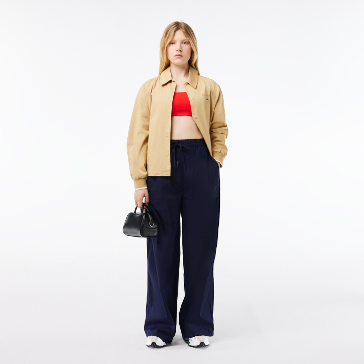 Женские хлопковые брюки Lacoste Loose Fit