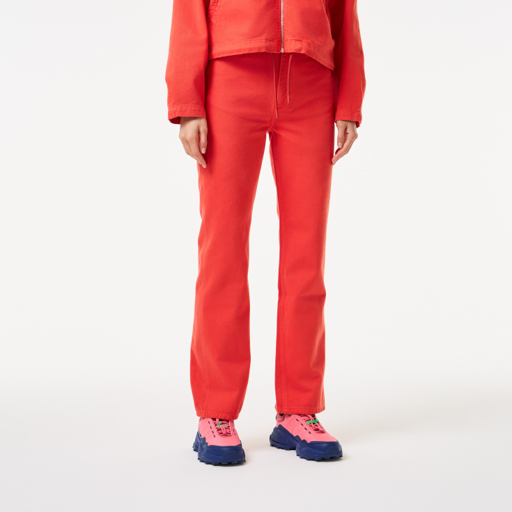 Женские прямые джинсы Lacoste из экологиески чистого хлопка