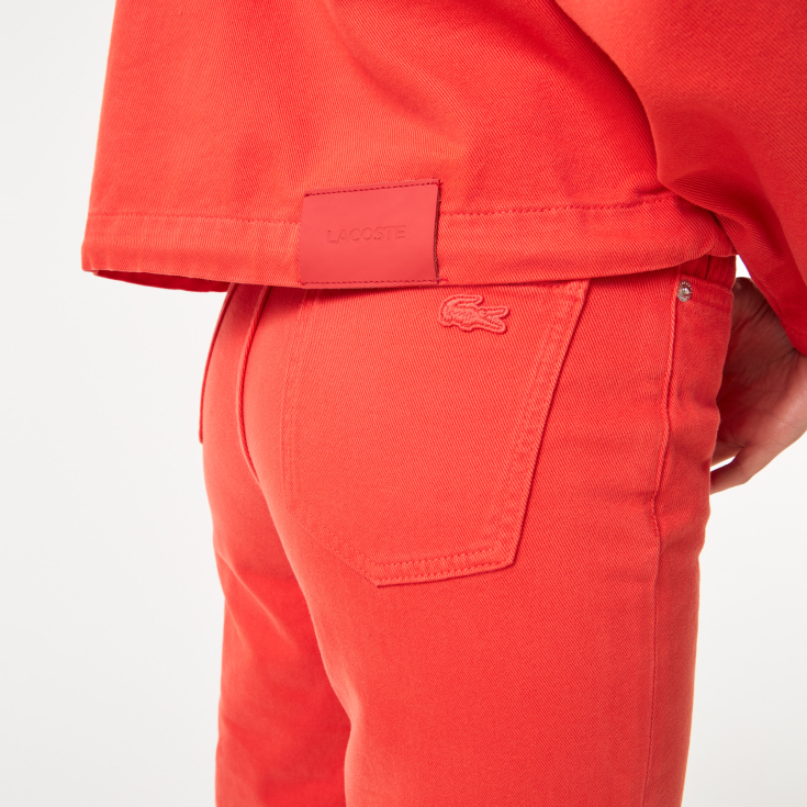 Женские прямые джинсы Lacoste из экологиески чистого хлопка