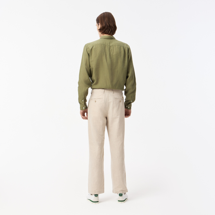 Мужские брюки Lacoste из смеси хлопка и льна