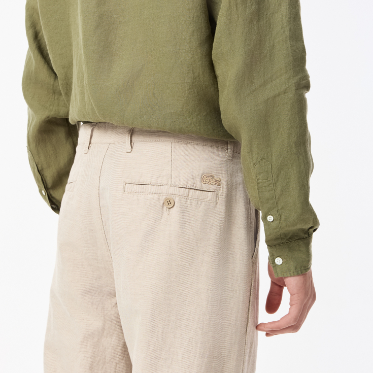 Мужские брюки Lacoste из смеси хлопка и льна