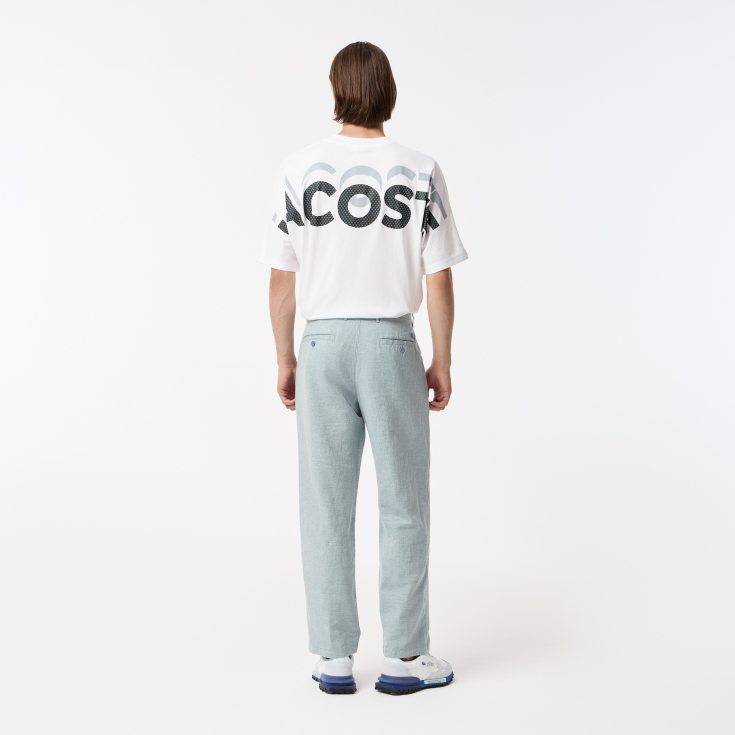 Мужские брюки Lacoste из смеси хлопка и льна