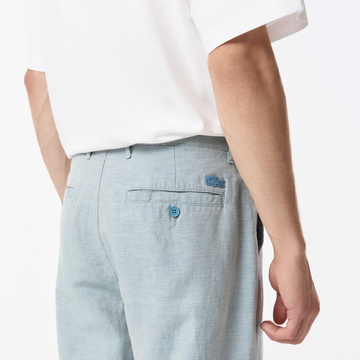 Мужские брюки Lacoste из смеси хлопка и льна
