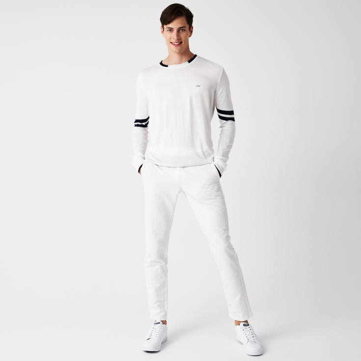Мужские брюки Lacoste Slim Fit из смеси хлопка и льна