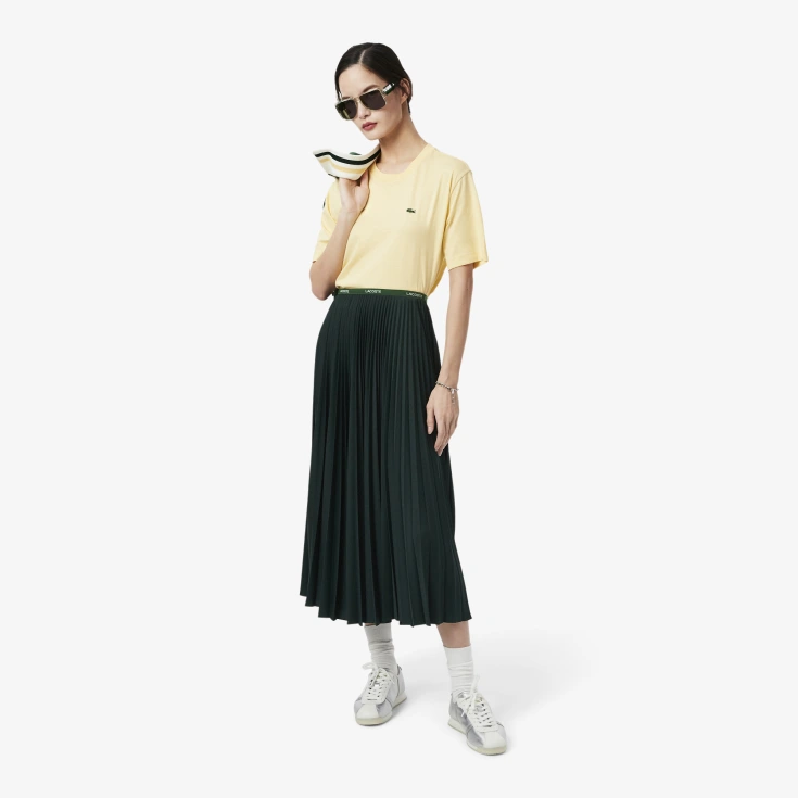Длинная плиссированная юбка Lacoste с эластичной талией