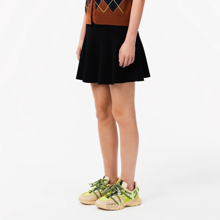 Женская вязанная расклешенная юбка Lacoste