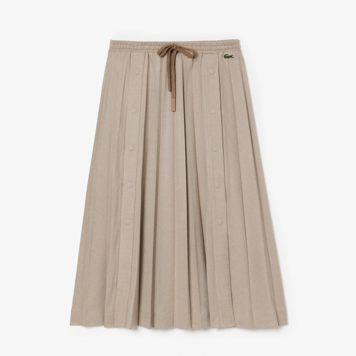 Женская длинная плиссированная фланелевая юбка Lacoste