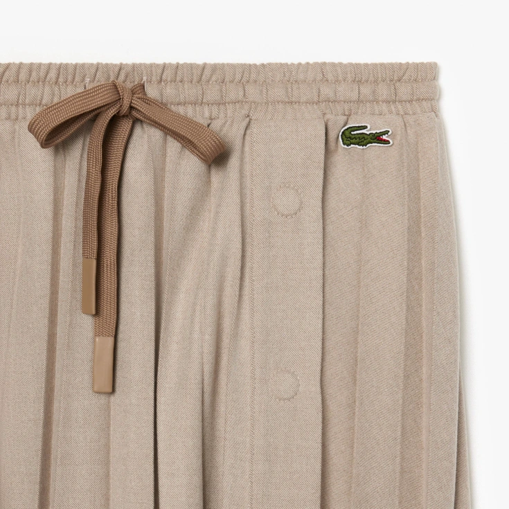 Женская длинная плиссированная фланелевая юбка Lacoste