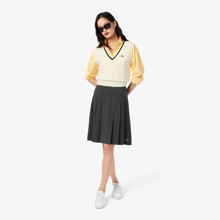 Длинная юбка Lacoste Pleated Fit