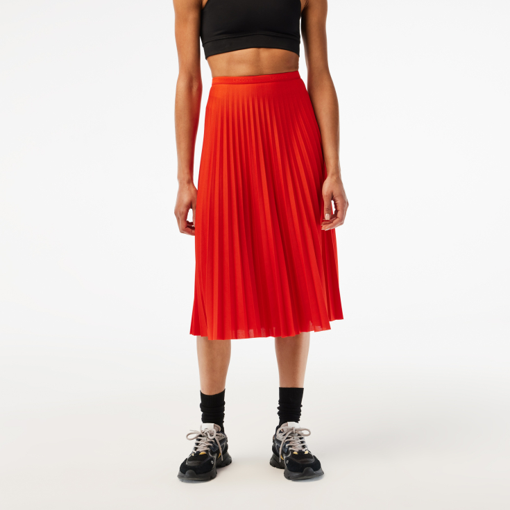 Женская плиссированная юбка Lacoste