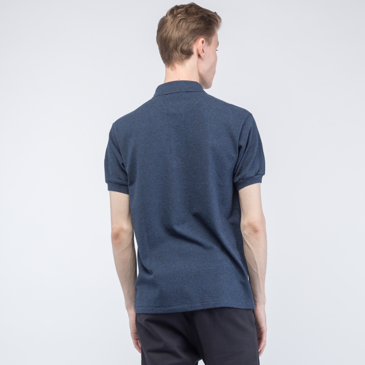 Мужское поло L.12.12 из меланжевой ткани