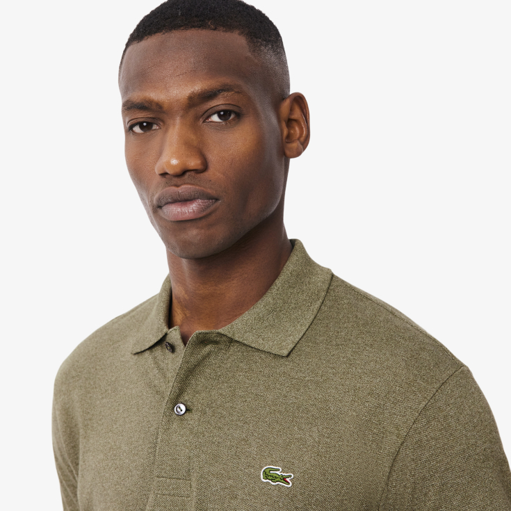 Мужское поло L.12.12 из меланжевой ткани