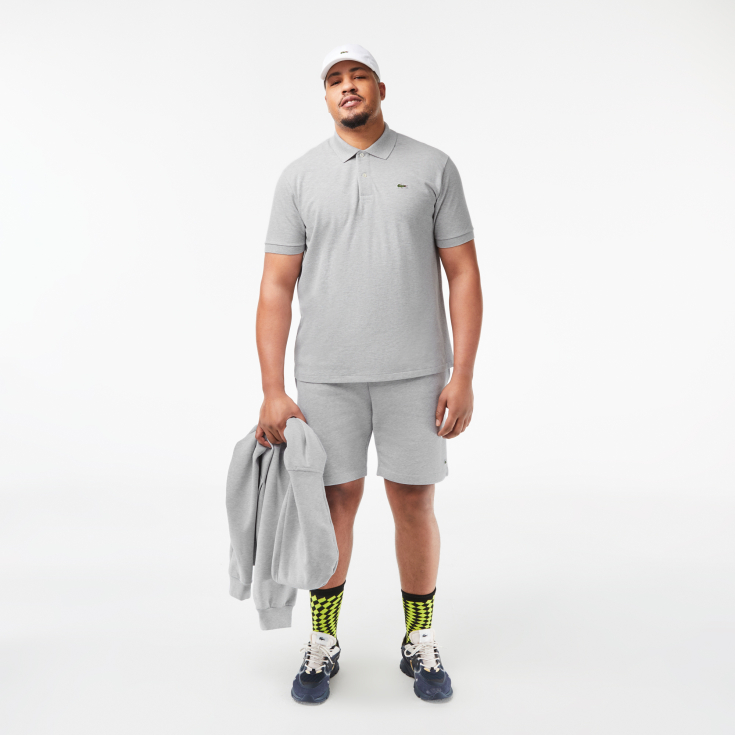 Мужское поло L.12.12 из меланжевой ткани