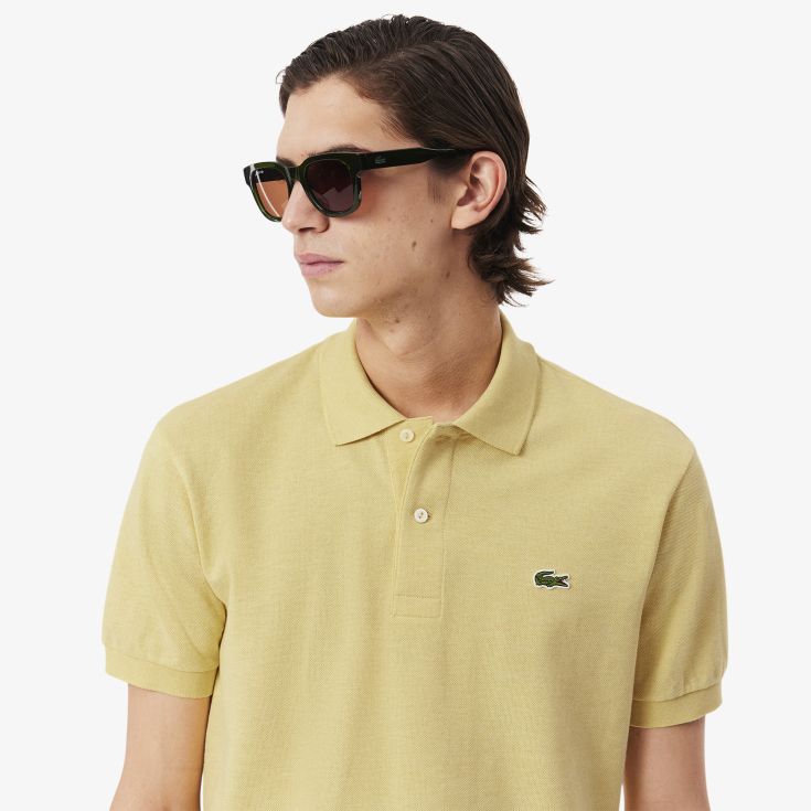 Мужское поло L.12.12 из меланжевой ткани