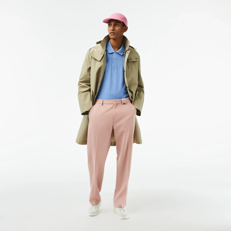 Мужское поло L.12.12 из меланжевой ткани