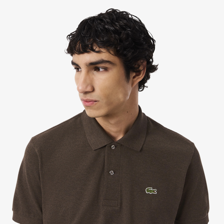 Мужское поло L.12.12 из меланжевой ткани