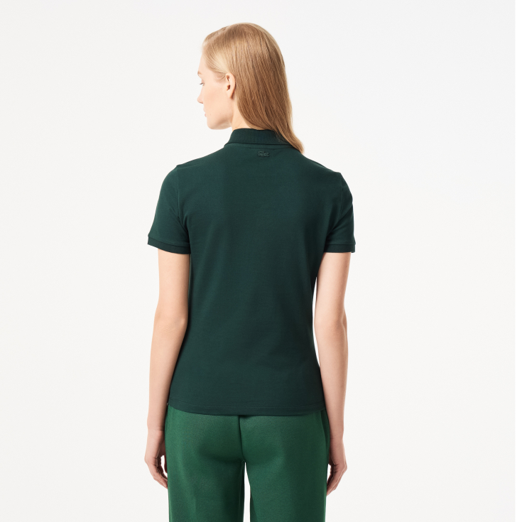 Женское хлопковое эластичное мини-поло Lacoste L.12.D
