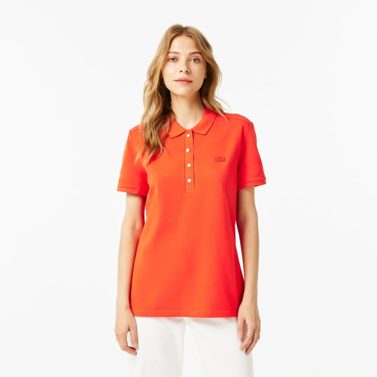 Женское поло Lacoste Slim Fit из эластичного хлопка