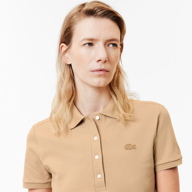 Женское поло Lacoste Slim Fit из эластичного хлопка