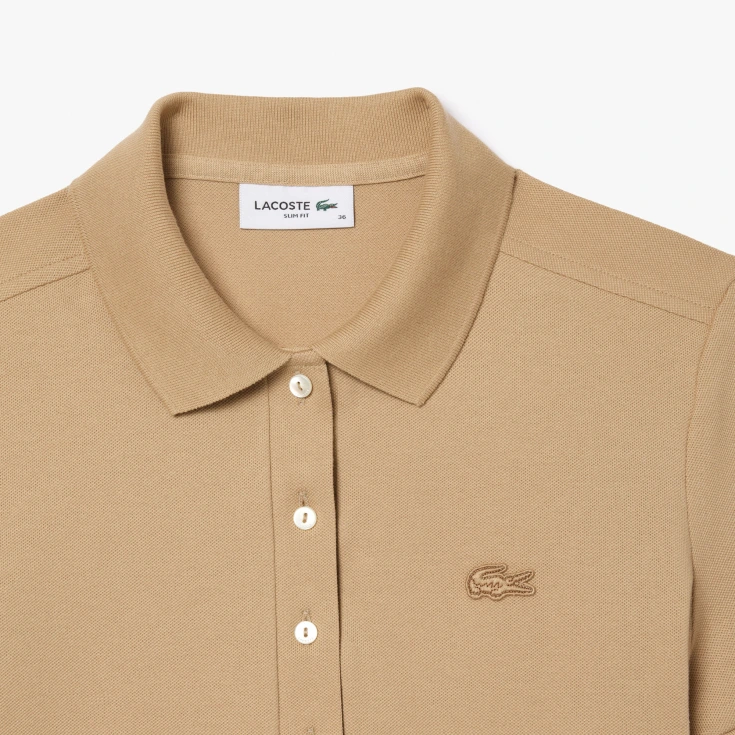 Женское поло Lacoste Slim Fit из эластичного хлопка