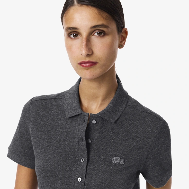 Женское поло Lacoste Slim Fit из эластичного хлопка