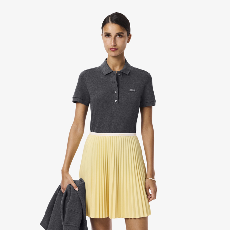 Женское поло Lacoste Slim Fit из эластичного хлопка