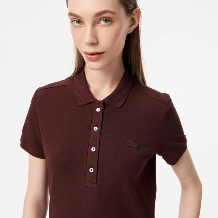 Женское поло Lacoste Slim Fit из эластичного хлопка