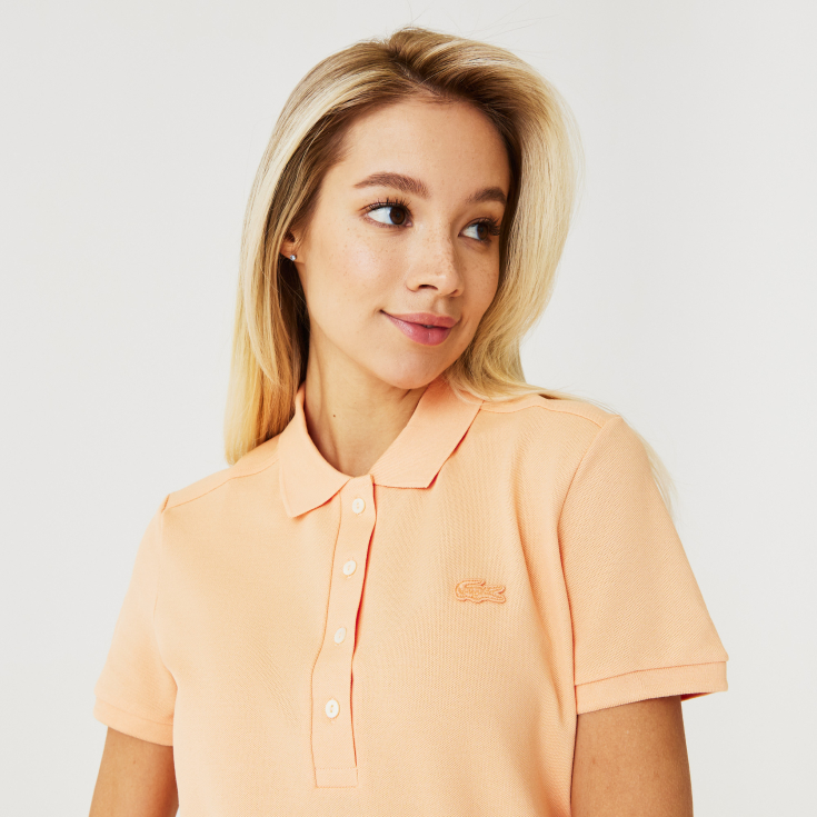 Женское поло Lacoste Slim Fit из эластичного хлопка