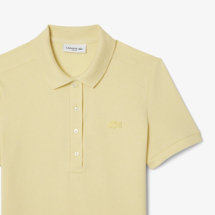 Женское поло Lacoste Slim Fit из эластичного хлопка
