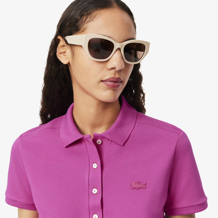 Женское поло Lacoste Slim Fit из эластичного хлопка