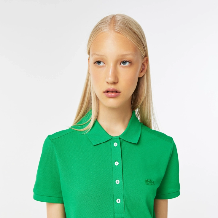 Женское поло Lacoste Slim Fit из эластичного хлопка