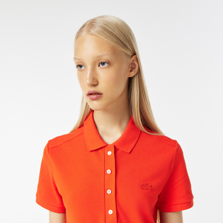 Женское поло Lacoste Slim Fit из эластичного хлопка