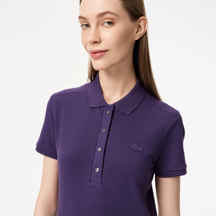 Женское поло Lacoste Slim Fit из эластичного хлопка