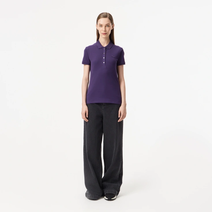 Женское поло Lacoste Slim Fit из эластичного хлопка