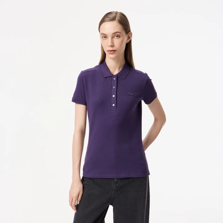 Женское поло Lacoste Slim Fit из эластичного хлопка