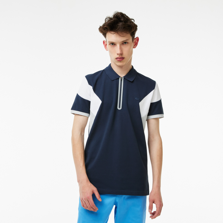 Мужское поло Lacoste Regular Fit на молнии