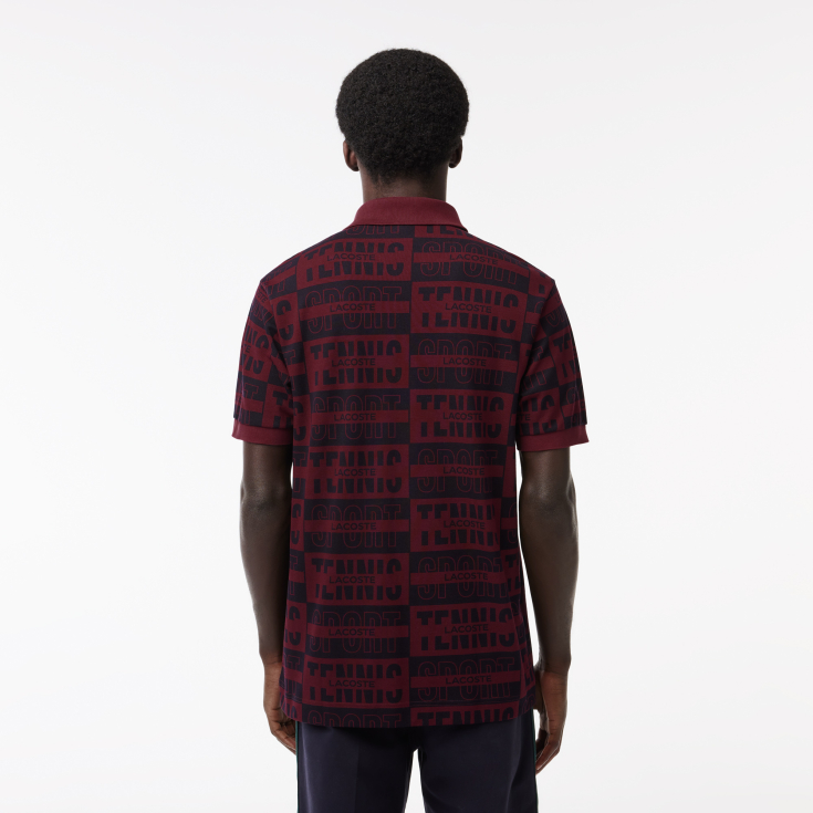 Мужское поло Lacoste L.12.12 с принтом