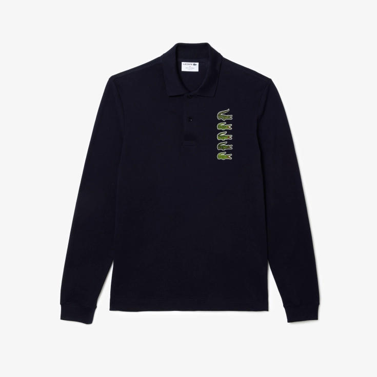 Мужское поло Lacoste L.12.12 с длинным рукавом