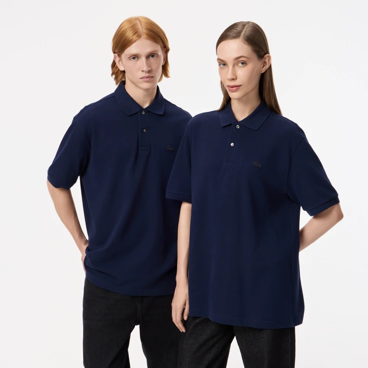 Мужская рубашка-поло Lacoste Loose Fit из плотного хлопка