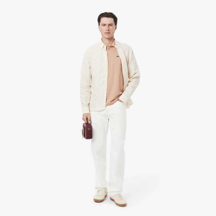 Мужское поло Lacoste из смеси эластичного органического хлопка