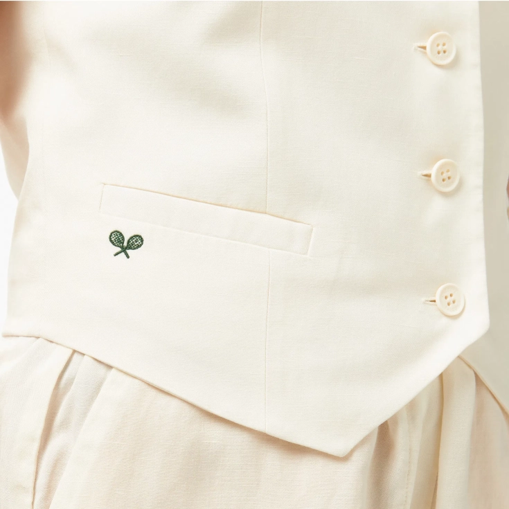 Женская облегающая блузка-жилетка Lacoste