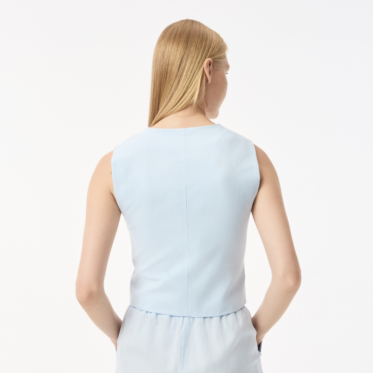 Женская облегающая блузка-жилетка Lacoste