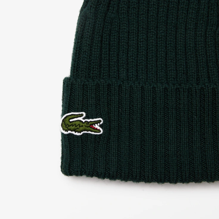 Шерстяная шапка Lacoste Unisex в рубчик