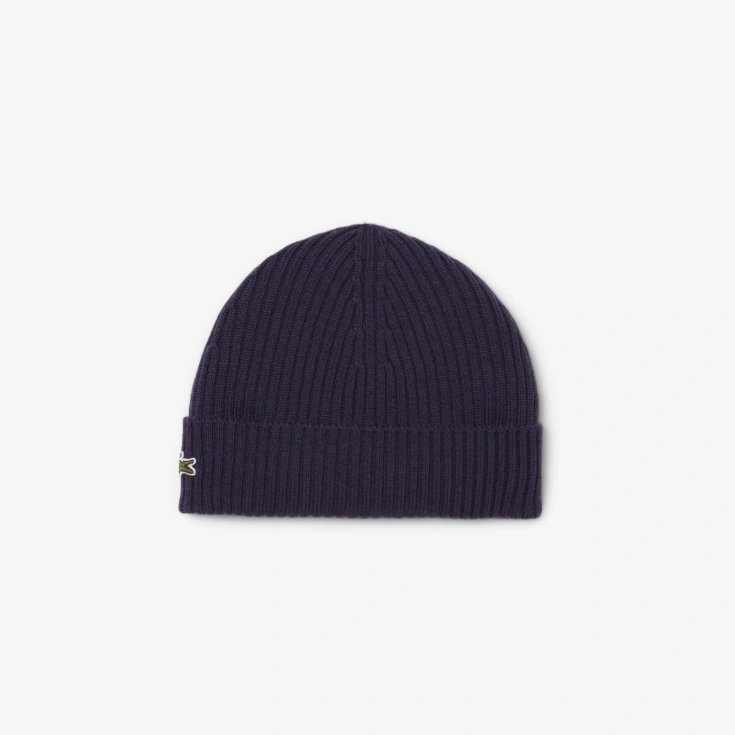 Шерстяная шапка Lacoste Unisex в рубчик