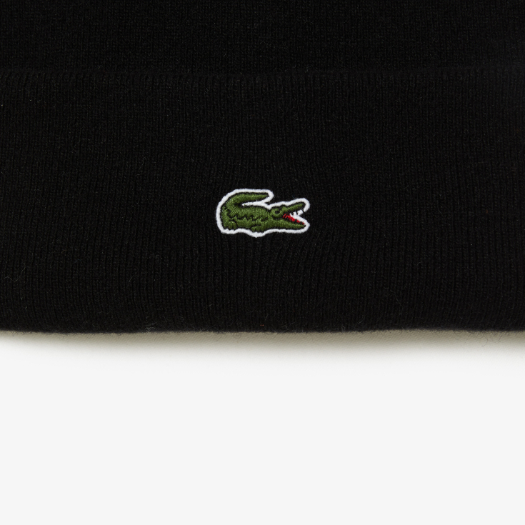 Шерстяная шапка Lacoste Unisex в рубчик